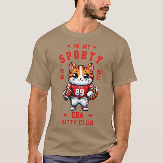 In my sporty era Cute cat design Tシャツ (正面)