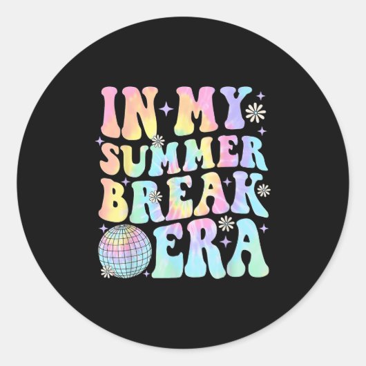 In My Summer Break Era先生サマーブレイクバカティ ラウンドシール (正面)