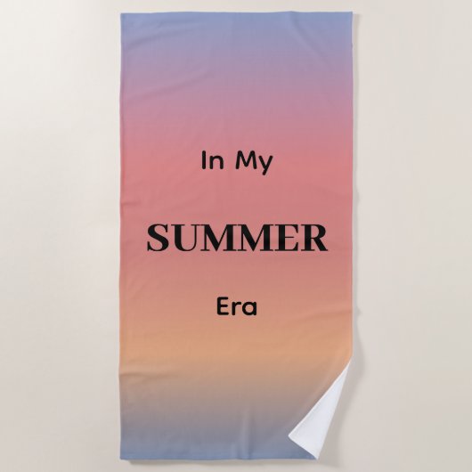 In My Summer Era Gradient Sunrise Color ビーチタオル (正面)