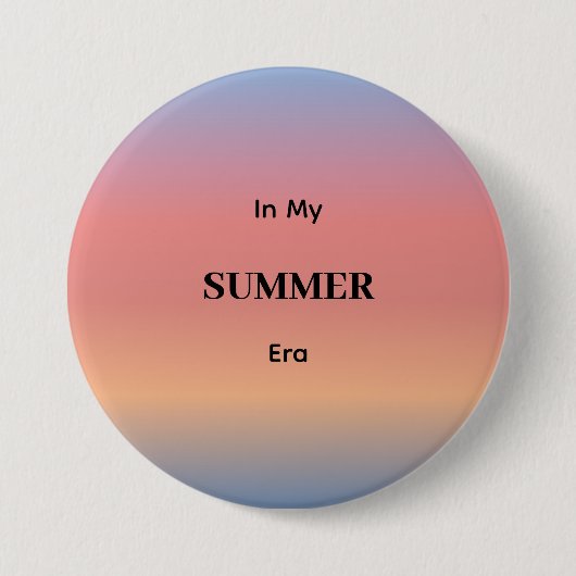In My Summer Era Gradient Sunrise Color Button 缶バッジ (正面)