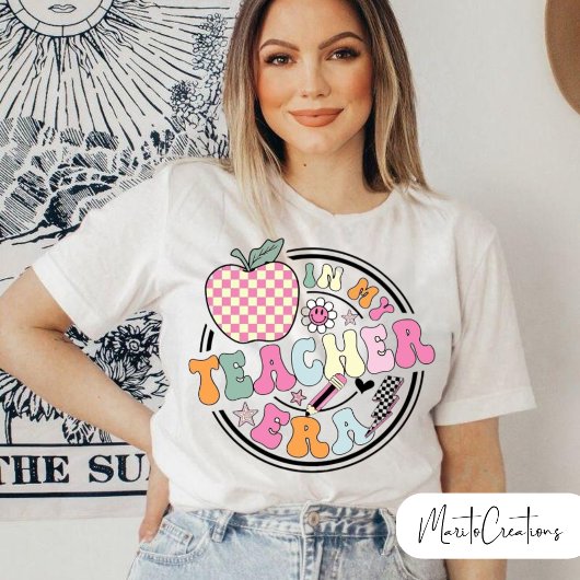 In My Teacher Era Floral, Retro Teacher's Tシャツ