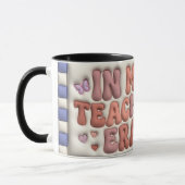 In My Teacher Era Puffy 3D Retro 11oz Combo Mug マグカップ (左)