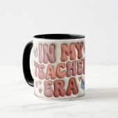 In My Teacher Era Puffy 3D Retro 11oz Combo Mug マグカップ (正面左)