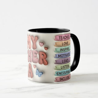 In My Teacher Era Puffy 3D Retro 11oz Combo Mug マグカップ