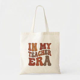 In My Teacher Era Retro Wavy Typography トートバッグ