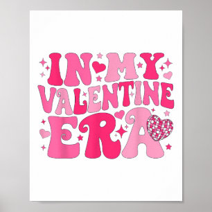 In My Valentine EraレトロValentines Day Women Hea ポスター