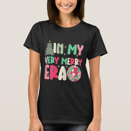 In My Very Merry Era - Cute Groovy Xmas  Tシャツ (正面)