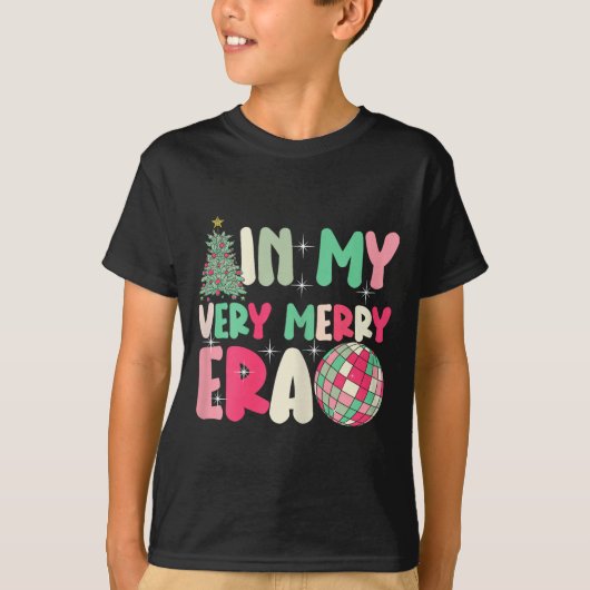 In My Very Merry Era - Cute Groovy Xmas  Tシャツ (正面)