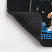 In November We Wear Blue Boxer Tattoo Dog Diabetes マウスパッド (コーナー)