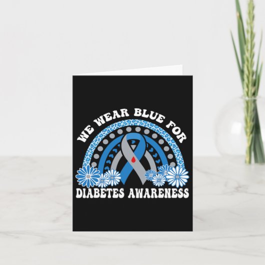 In November We Wear Blue Rainbow Diabetes Awarenes カード (正面)
