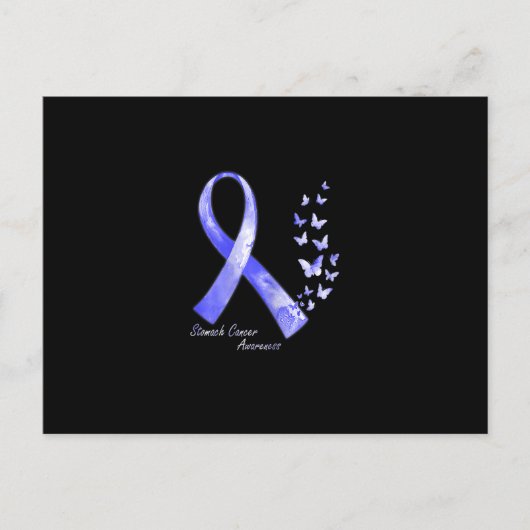 In November We Wear Periwinkle Ribbon Stomach Canc ポストカード (正面)