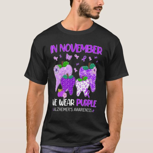 In November We Wear Purple Alzheimer s Awareness D Tシャツ (正面)
