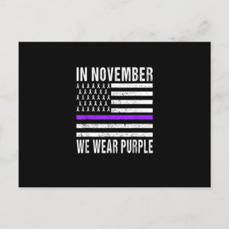 In November We Wear Purple Pancreatic Cancer Aware ポストカード