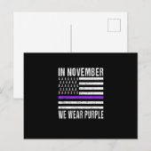 In November We Wear Purple Pancreatic Cancer Aware ポストカード (正面/裏面)