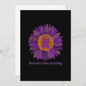 In November We Wear Purple Sunflower Pancreatic Ca 招待状 (正面/裏面)
