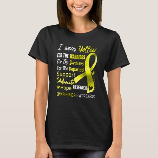 In October I Wear Yellow For Spina Bifida Awarenes Tシャツ (正面)