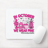 In October We Wear Nk Breast Cancer School Lunch L マウスパッド (マウス)