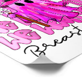 In October We Wear Nk Cute Ghost Breast Cancer Awa ポスター (角)