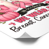 In October We Wear Nk Cute Ghost Breast Cancer Awa ポスター (角)