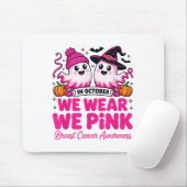 In October We Wear Nk Ghost Witch Breast Cancer Aw マウスパッド (マウス)