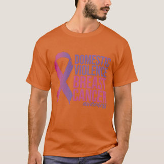 in October We Wear Pink and Purple Awareness for M Tシャツ