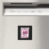 In October We Wear Pink And Watch Football Breast  マグネット (インサイチュ (食洗機))