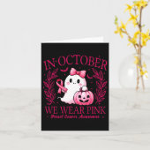 In October We Wear Pink – Breast Cancer Awareness  カード (黄色い花)