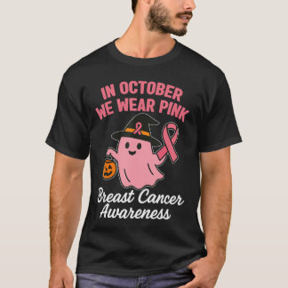 in October We Wear Pink Breast Cancer Awareness Ha Tシャツ