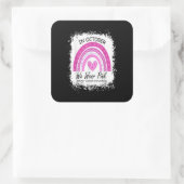 In October We Wear Pink Breast Cancer Awareness Ra スクエアシール (バッグ)