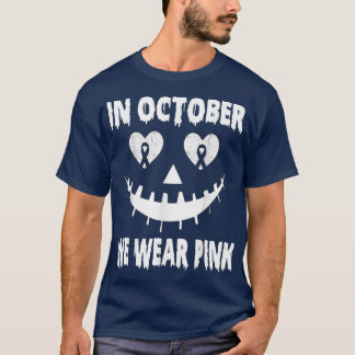 In October We Wear Pink Breast Cancer Jackolantern Tシャツ