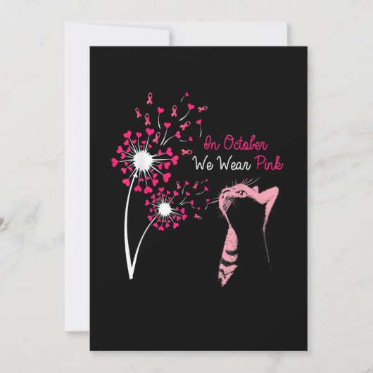 In October We Wear Pink Cat Halloween Warriors Bre セーブザデート (正面)