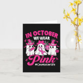 In October We Wear Pink Counselor Life Breast Canc カード (黄色い花)