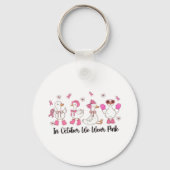 In October We Wear Pink Duck Design 🎀🦆💗 キーホルダー (正面)