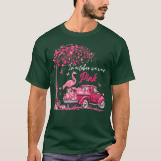 In October We Wear Pink Flamingo Truck Leopard Bre Tシャツ