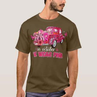 In October We Wear Pink Gnome Breast Cancer Awaren Tシャツ