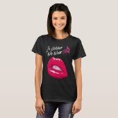 In October We Wear Pink Halloween lips  for women Tシャツ (正面フル)