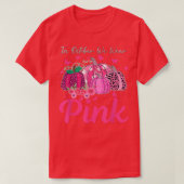 In October We Wear Pink Leopard Pumpkin Breast Can Tシャツ (デザイン正面)