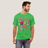in October We Wear Pink Love Breast Cancer Awarene Tシャツ (正面フル)