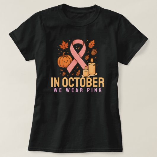 In October We Wear Pink Tシャツ (デザイン正面)