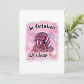 In October We Wear Pink Volleyball Breast Cancer A サンキューカード (スタンド正面)