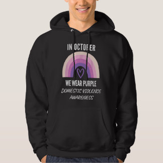 In October We Wear Purple Domestic Violence Awaren パーカ