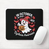 In October We Wear Red For Dyslexia Awareness Hall マウスパッド (マウス)