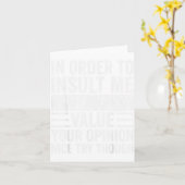 In Order To Insult Me I Must First Value Your Onio カード (黄色い花)