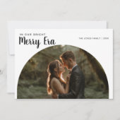 In Our Bright Merry Era Funny Couple Christmas Car シーズンカード (正面)