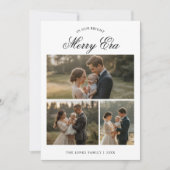 In Our Bright Merry Era Funny Family Christmas Car シーズンカード (正面)