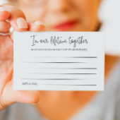 In Our Lifetime Together Bucket List 結婚's アドバイスカード