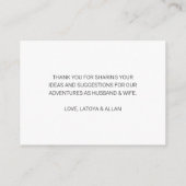 In Our Lifetime Together Bucket List 結婚's アドバイスカード (裏面)