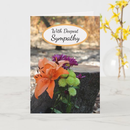 In Our Thoughts and Sensiance Card(私たちの考えとハートの共感カー カード (黄色い花)