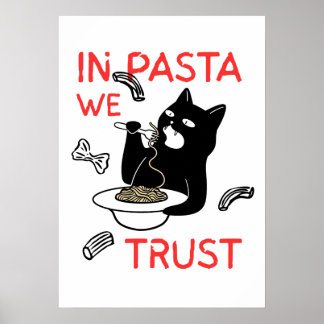 In Pasta We Trust – Funny Cat Lover ポスター