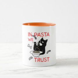 In Pasta We Trust – Funny Cat Lover Mug マグカップ
